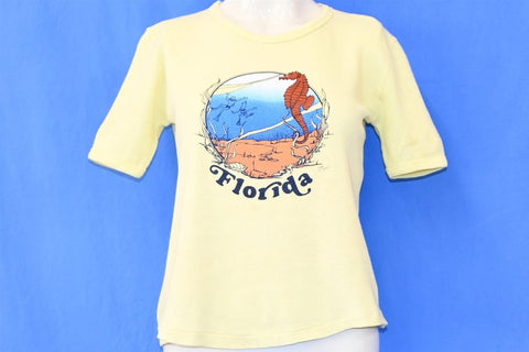 70s Florida Seahorse Beach Souvenir t-shirt Women's Medium