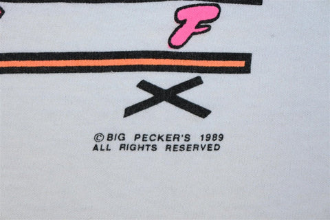 80s Big Pecker's Surf Wax Real Men Hang Ten t-shirt Extra Large