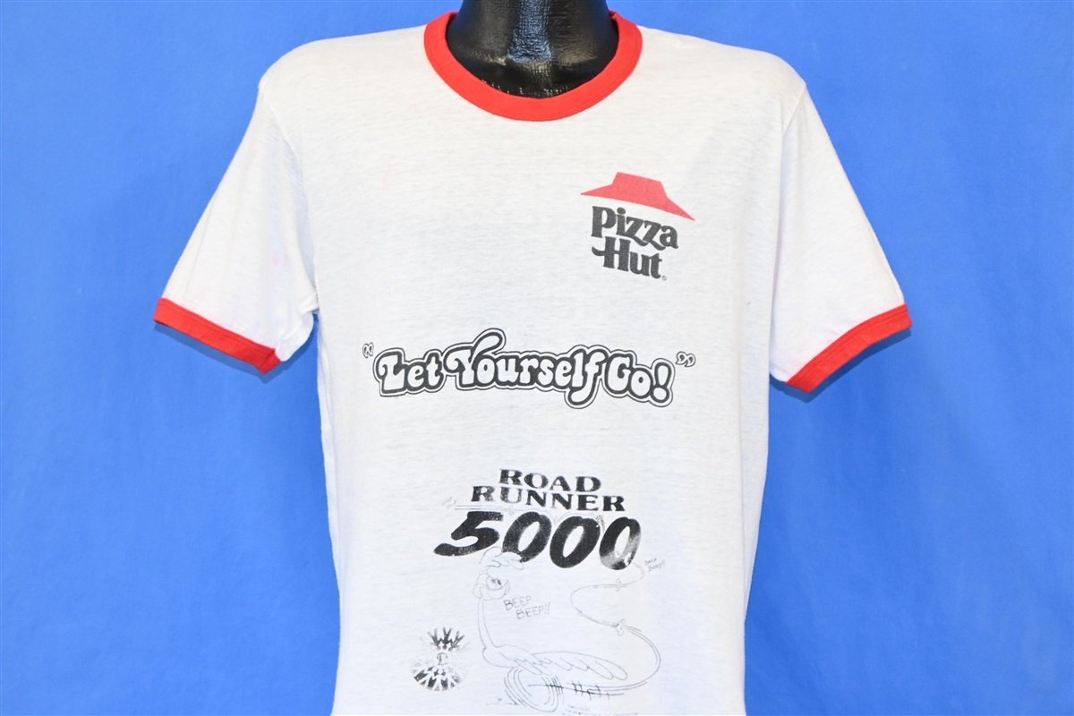 80s Pizza Hut 5K Road Runner Race Ringer t-shirt Large - The