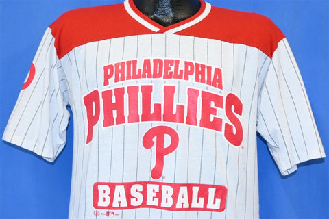 90s Philadelphia Phillies Pinstripe Baseball t-shirt Youth Extra