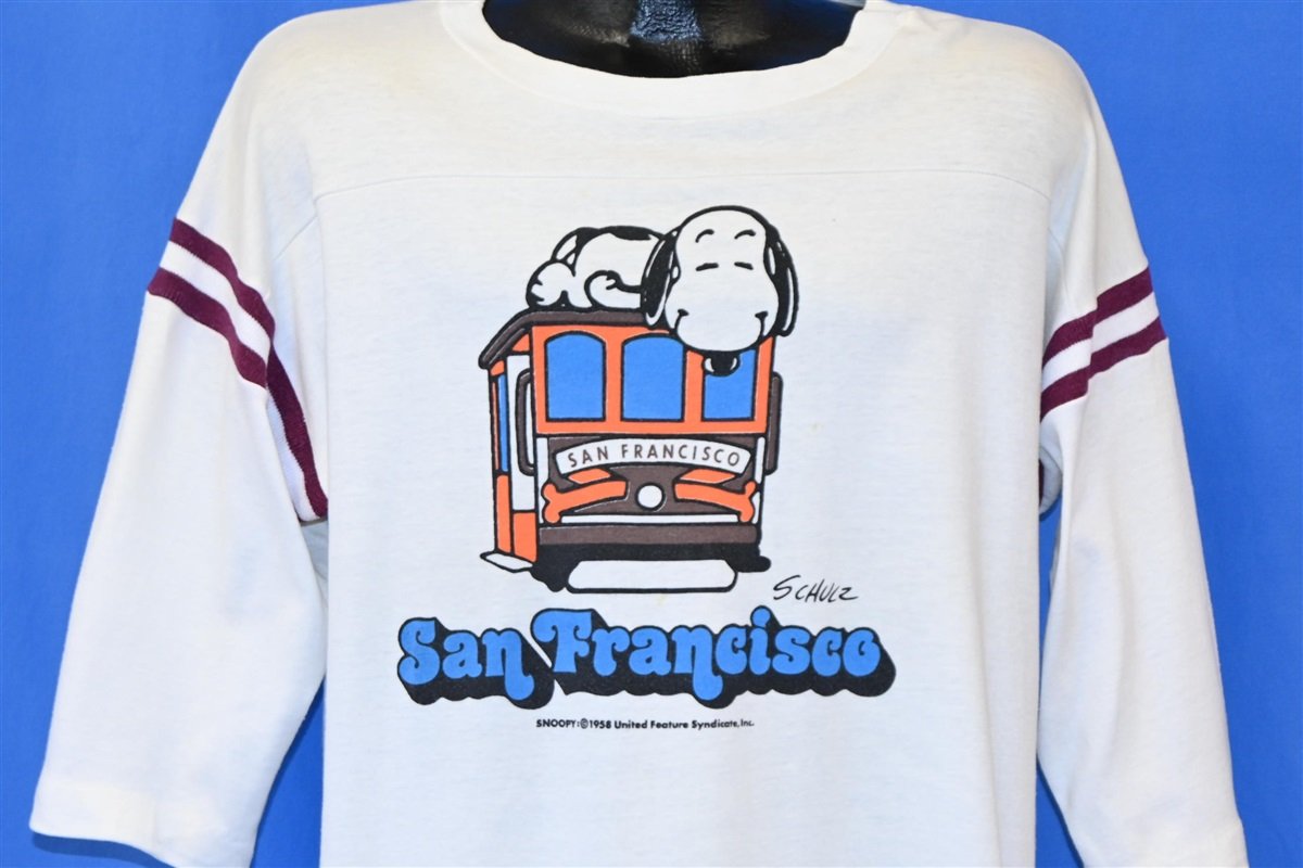 70s Peanuts Snoopy San Francisco Cable Car t-shirt Extra Large – The  Captains Vintage
