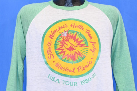 80s Stevie Wonder Hotter Than July Picnic Raglan t-shirt Large