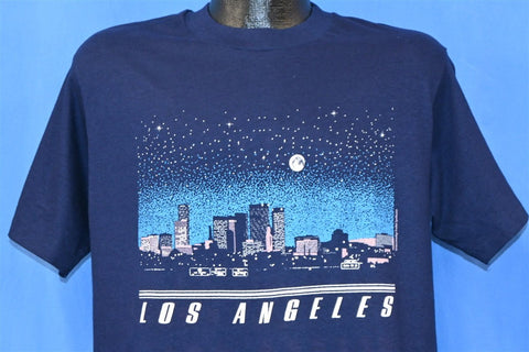 80s Los Angeles California Night Time City Skyline t-shirt Large