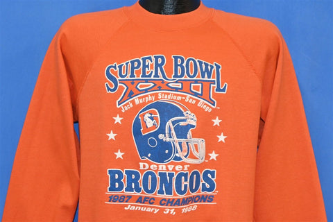 80s Denver Broncos Super Bowl XXII Football Sweatshirt Medium