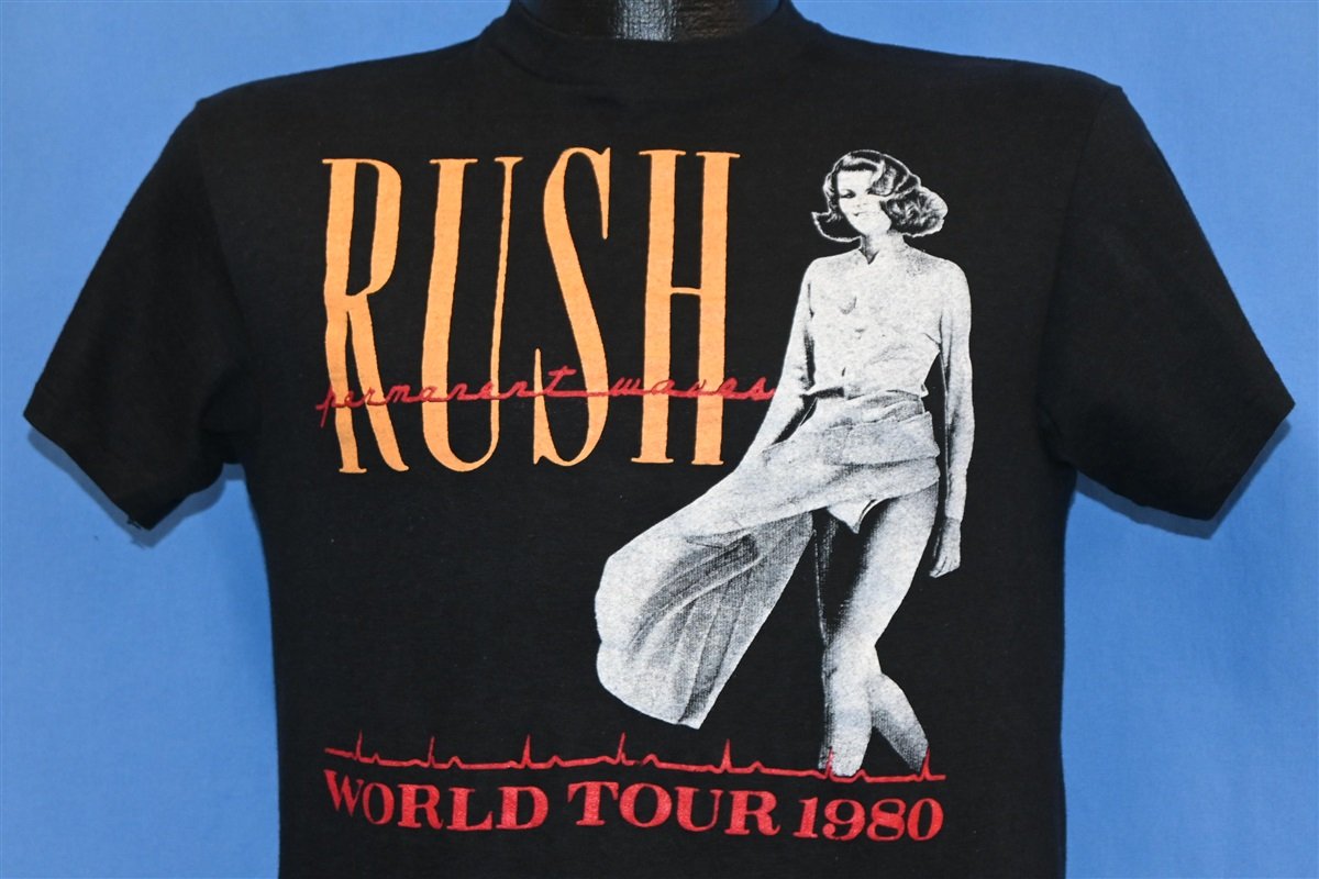 Vintage Rush Tour T Shirt 80s Rush Permanent Waves 1980 Tour Rock