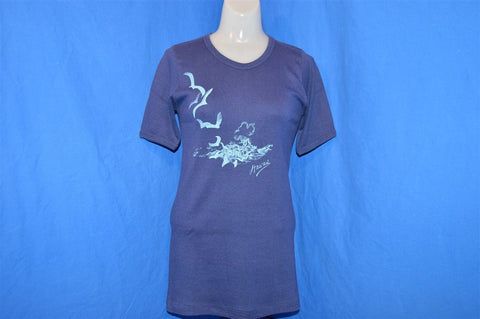 70s Hawaii Seagulls Rib Knit t-shirt Women's Large