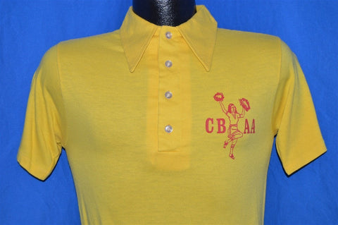 70s CBAA Cheerleading Polo Shirt Small