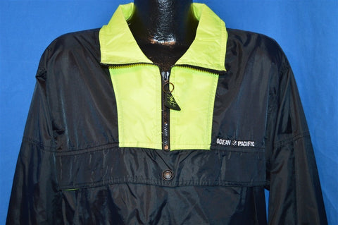 90s Ocean Pacific Neon Windbreaker Jacket Medium