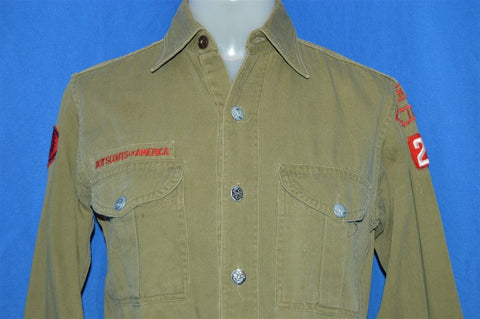 40s Boy Scouts of America Metal Button Uniform Shirt Small