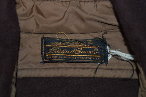 70s Eddie Bauer Brown Heavy Flannel Shirt Jacket Small