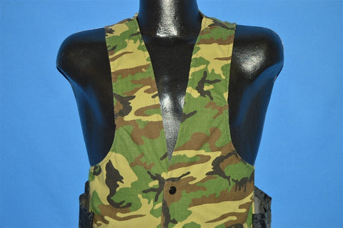 80s Woodland Camo Hunting Vest Small