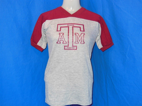80s Texas A&M Aggies V-Neck Jersey Style t-shirt Youth Large