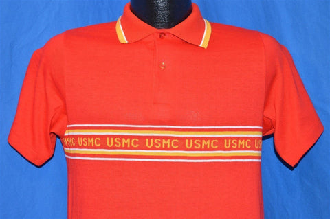 80s USMC United States Marine Corps Polo Shirt Small