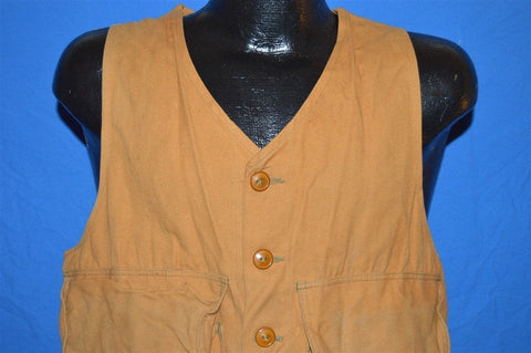 50s Clearfield Brown Cotton Hunting Vest Medium
