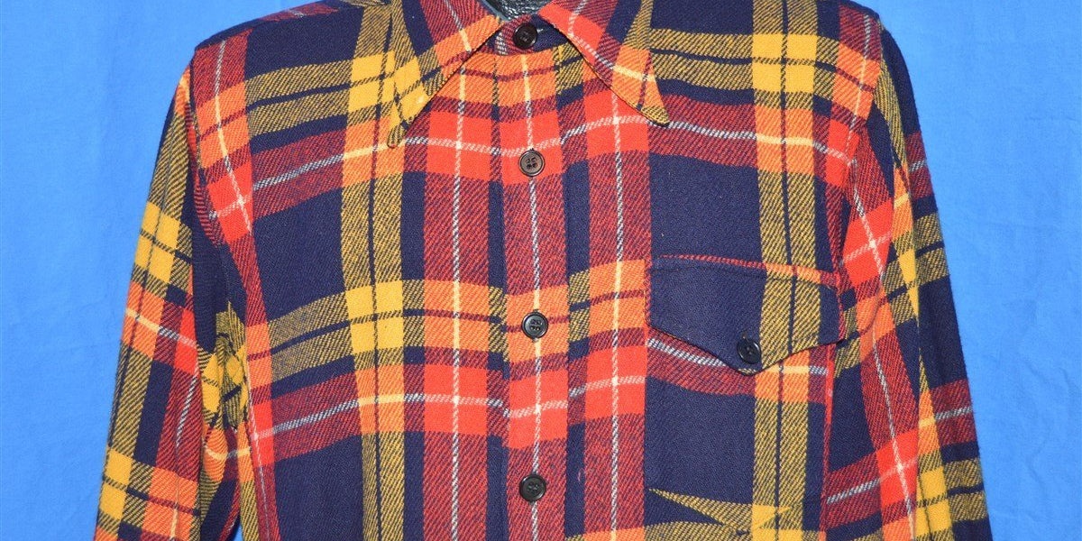 40s McGregor Plaid Long Sleeve Wool shirt Large – The Captains