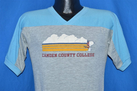 80s Snoopy Camden County College Jersey t-shirt Small