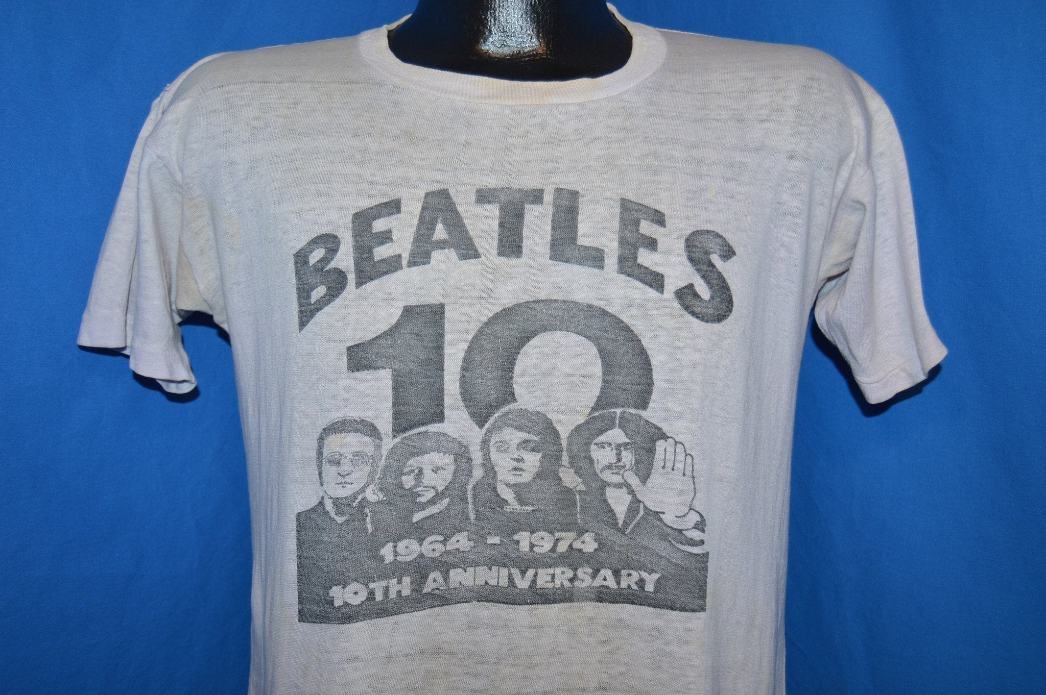 70s The Beatles 10th Anniversary 1974 Rock t-shirt Medium - The Captains  Vintage