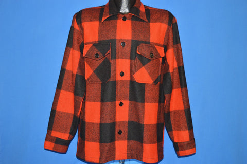 60s Checkered Button Up Wool shirt Large