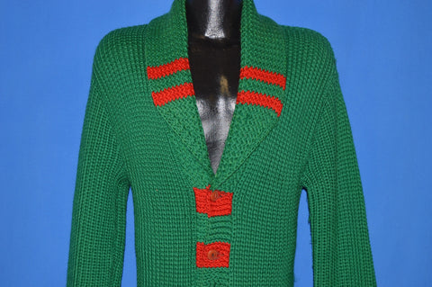 30s Shawl Collar Standard Knitting Mills Wool Cardigan Medium