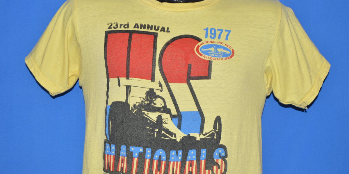 70s US Nationals NHRA 1977 Drag Racing t-shirt Small – The Captains Vintage