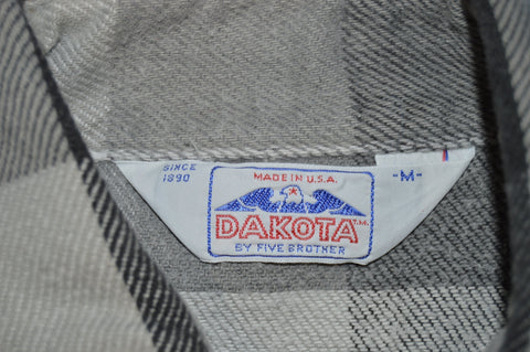 80s Dakota Checked Button Down Work shirt Medium
