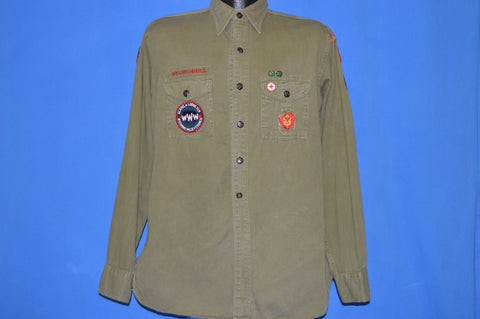 40s Boy Scouts Change Button Uniform shirt Large
