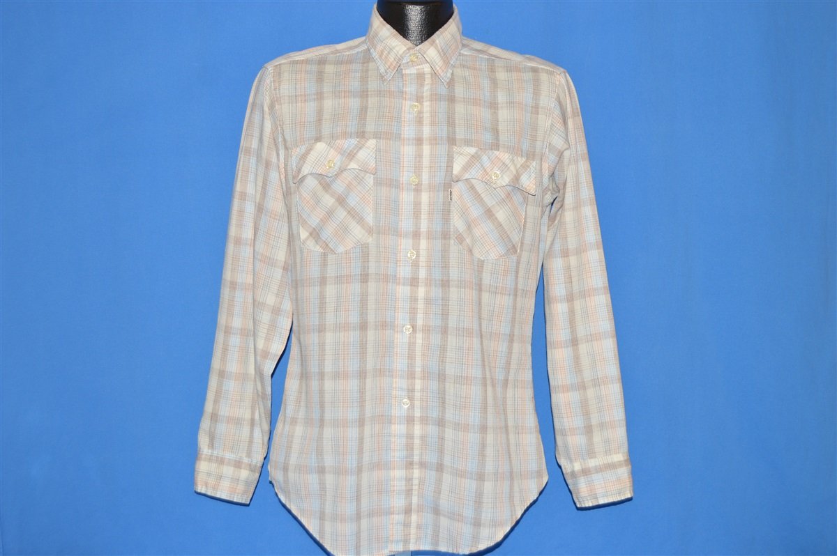 80s Levi's White Tab Button Down Shirt Large - The Captains Vintage