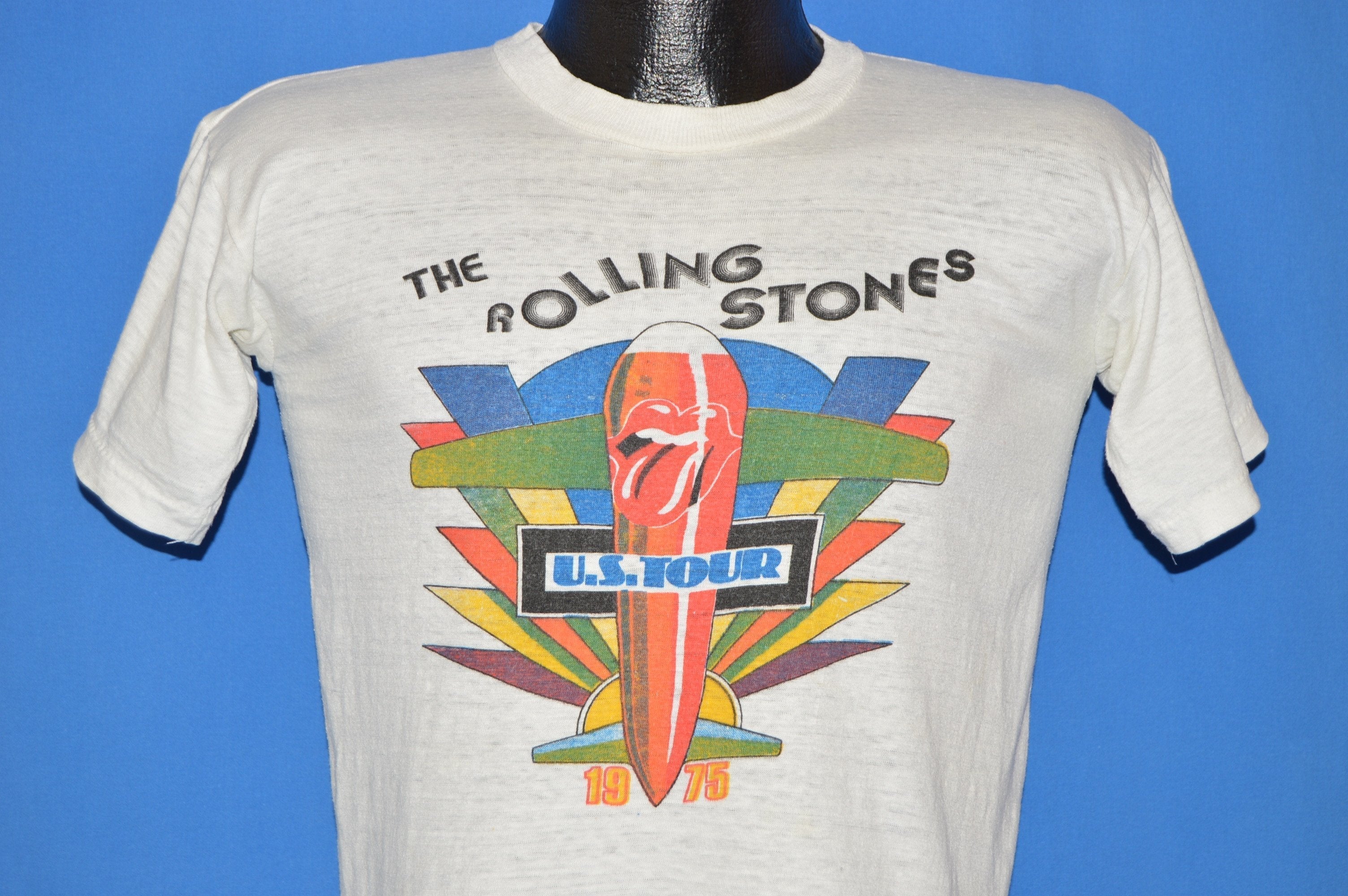 70s Rolling Stones 1975 US Tour t-shirt Small - The Captains Vintage