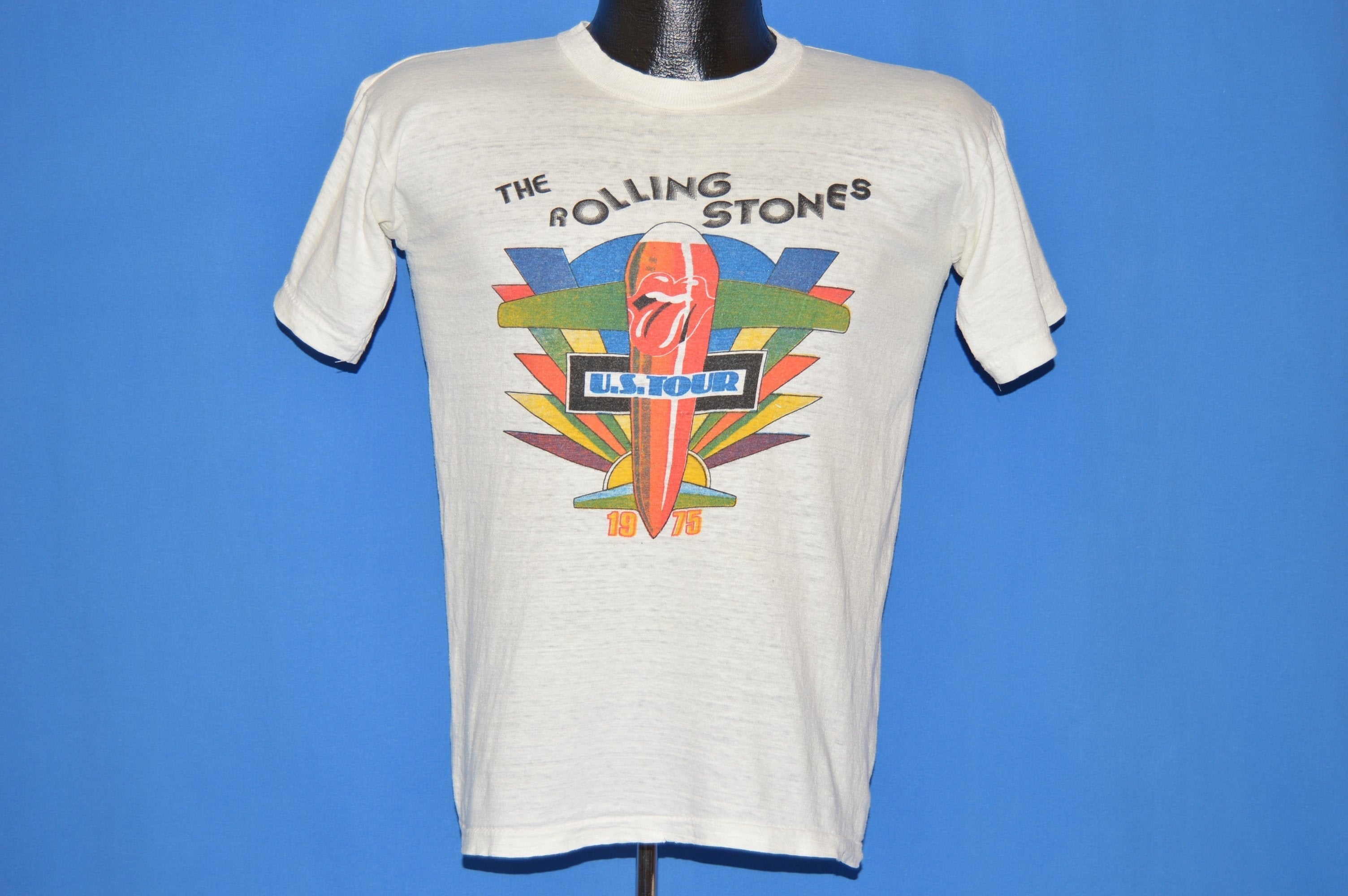 dump Den aktuelle unse 70s Rolling Stones 1975 US Tour t-shirt Small - The Captains Vintage