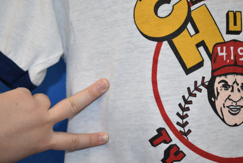 80s Pete Rose Lil' Charlie Hustle Baseball t-shirt Medium