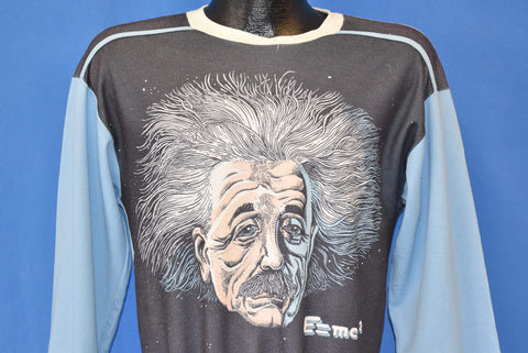 70s Albert Einstein E=mc2 Long Sleeve Polyester t-shirt Medium
