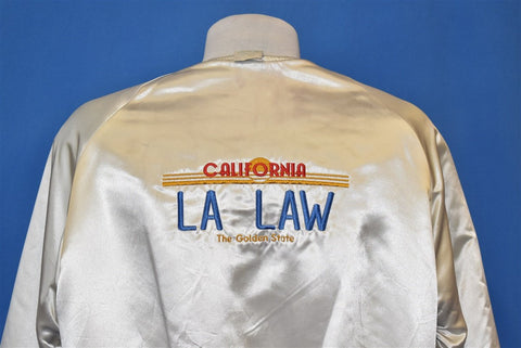 80s LA Law TV Show Satin Wool Reversible Jacket Large