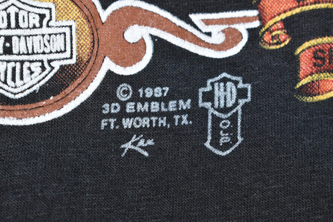 80s 3D Emblem Harley Davidson Motorcycle Supply t-shirt Small