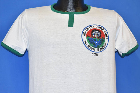 50s Mid-America Council Camps Boy Scouts Ringer t-shirt Medium